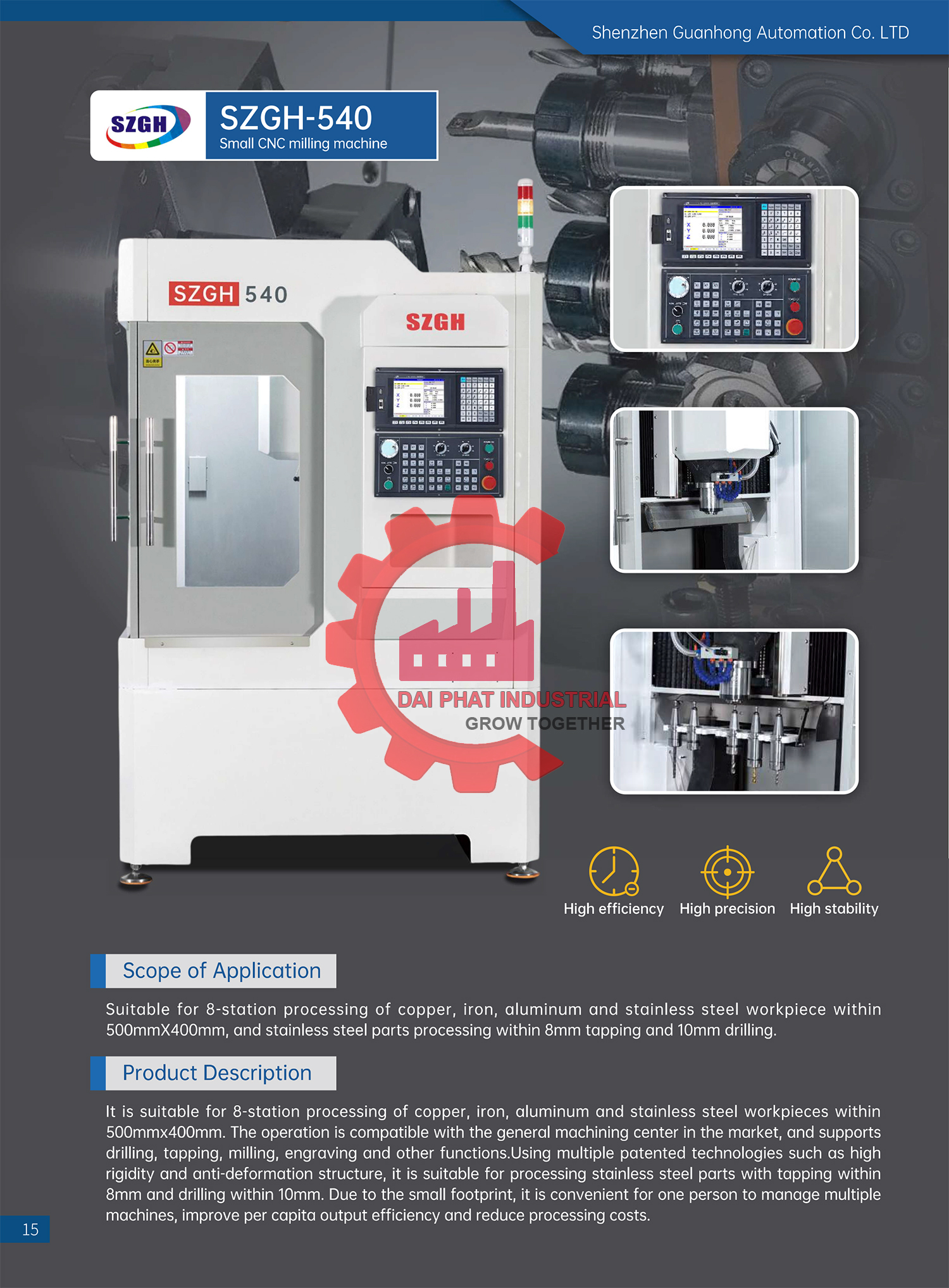 máy phay CNC Model: SZGH-540