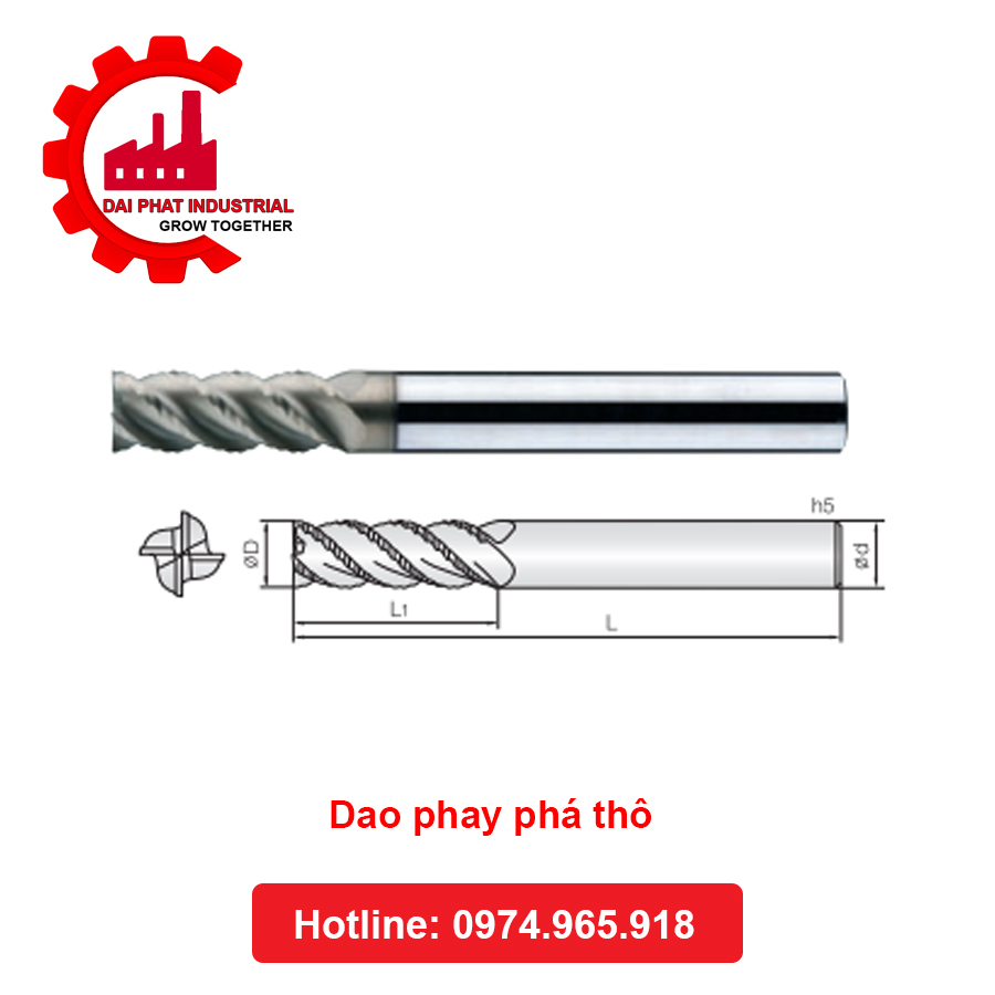 Dao phay phá thô 4HROU 100 300 080