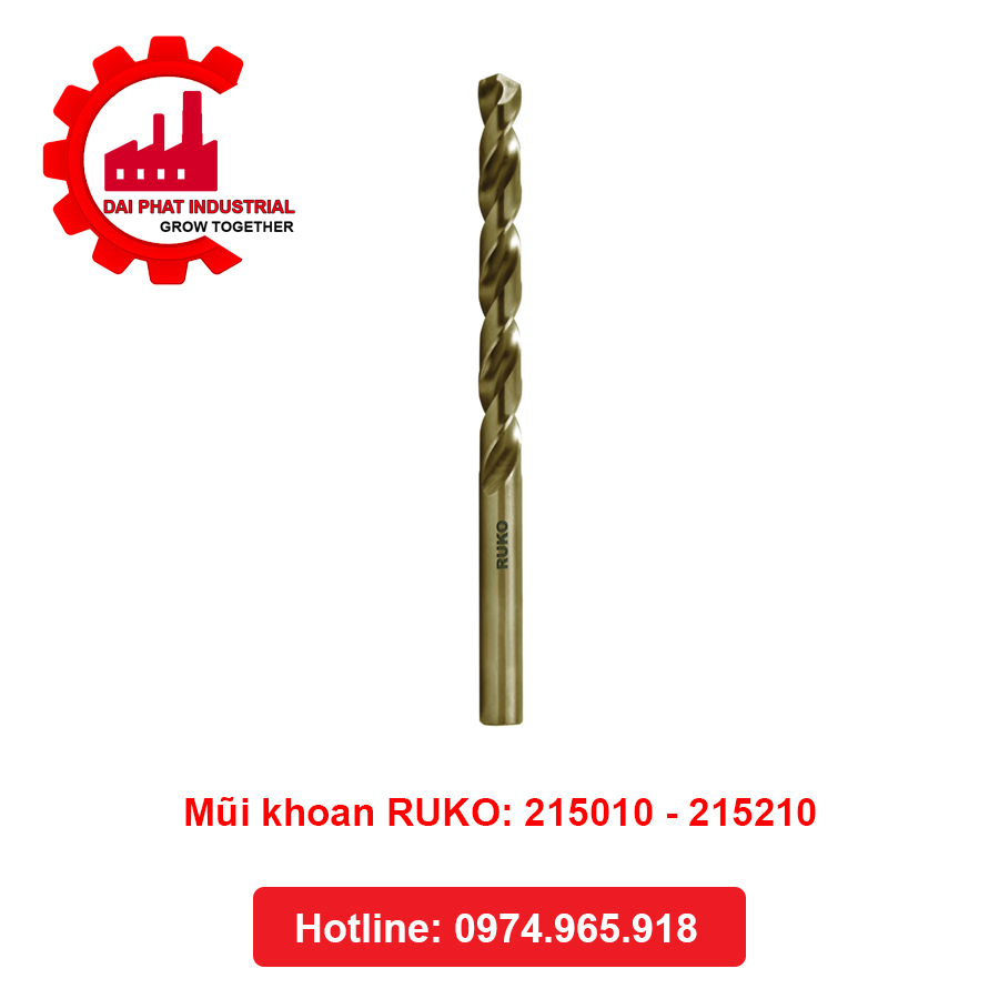 Mũi khoan RUKO: 215010 - 215210 Thiết Bị Công Nghiệp Đại Phát