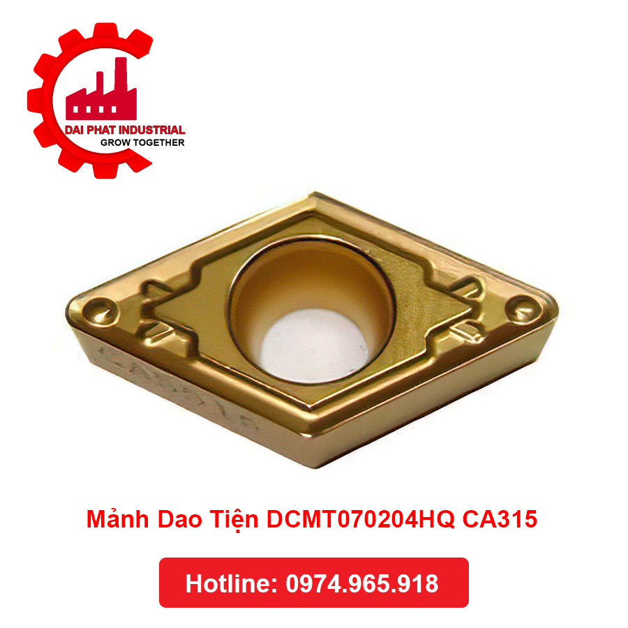 Thông số kỹ thuật và ứng dụng Mảnh Dao Tiện DCMT070204HQ CA315
