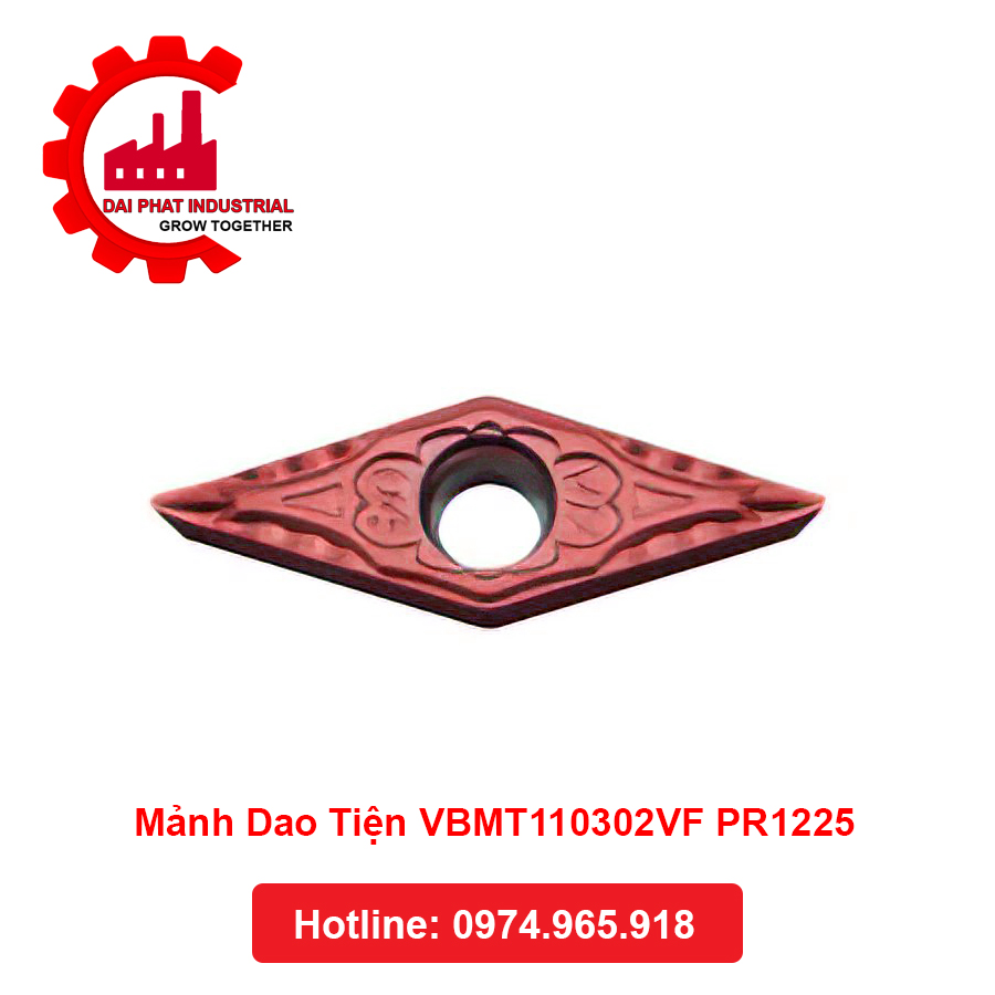 Thông số kỹ thuật và ứng dụng Mảnh Dao Tiện VBMT110302VF PR1225