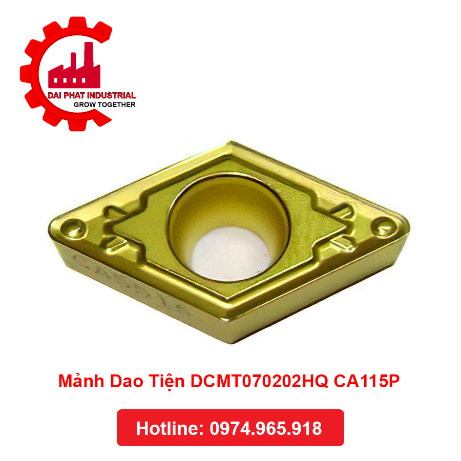 Thông số kỹ thuật và ứng dụng Mảnh Dao Tiện DCMT070202HQ CA115P