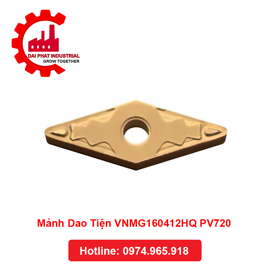 Thông số kỹ thuật và ứng dụng Mảnh Dao Tiện VNMG160412HQ PV720