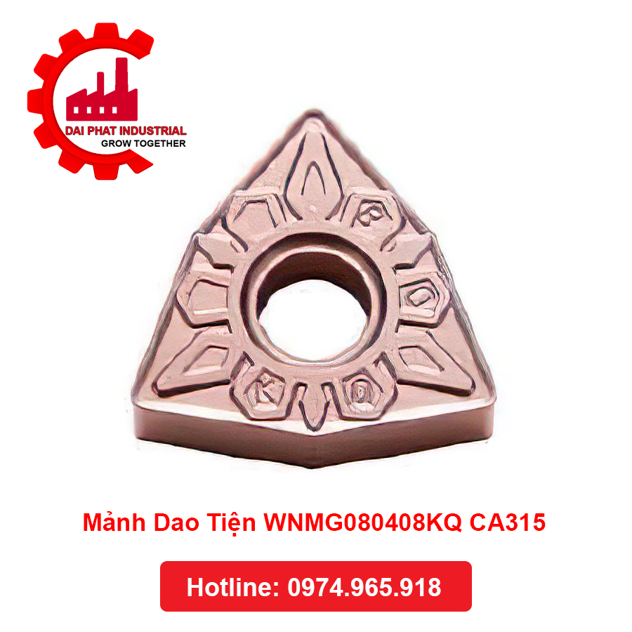 Thông số kỹ thuật và ứng dụng Mảnh Dao Tiện WNMG080408KQ CA315