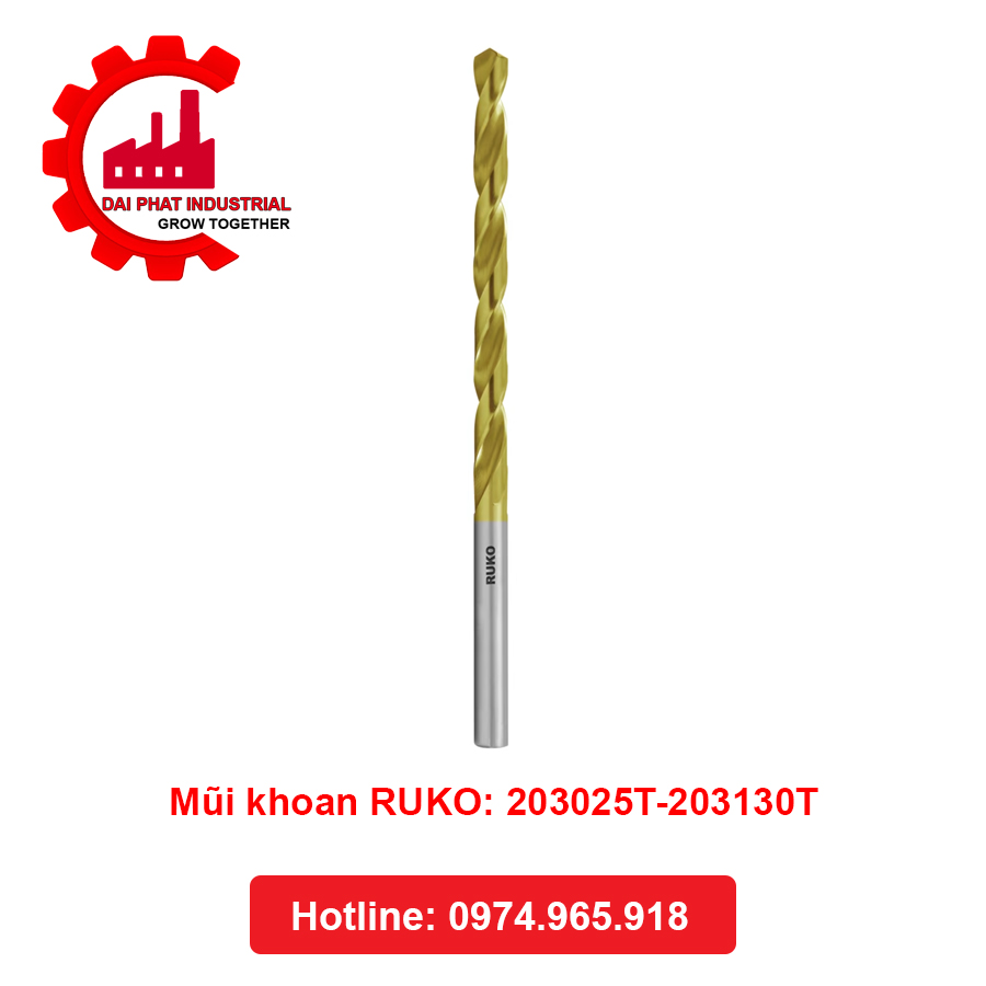 Mũi khoan RUKO 203025T-203130T - Đại Phát