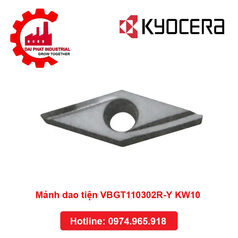 Mảnh Dao Tiện KYOCERA VBGT110302R-Y KW10 - Đại Phát