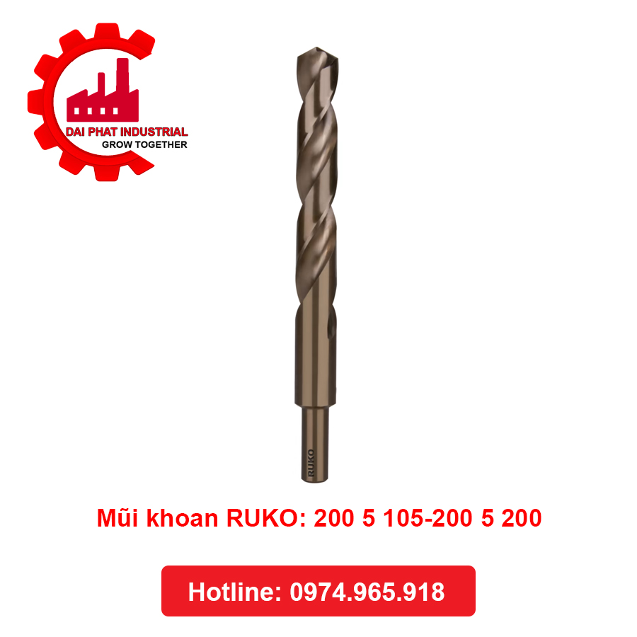 #Mũi khoan RUKO: 200 5 105-200 5 200 - Công Nghiệp Đại Phát