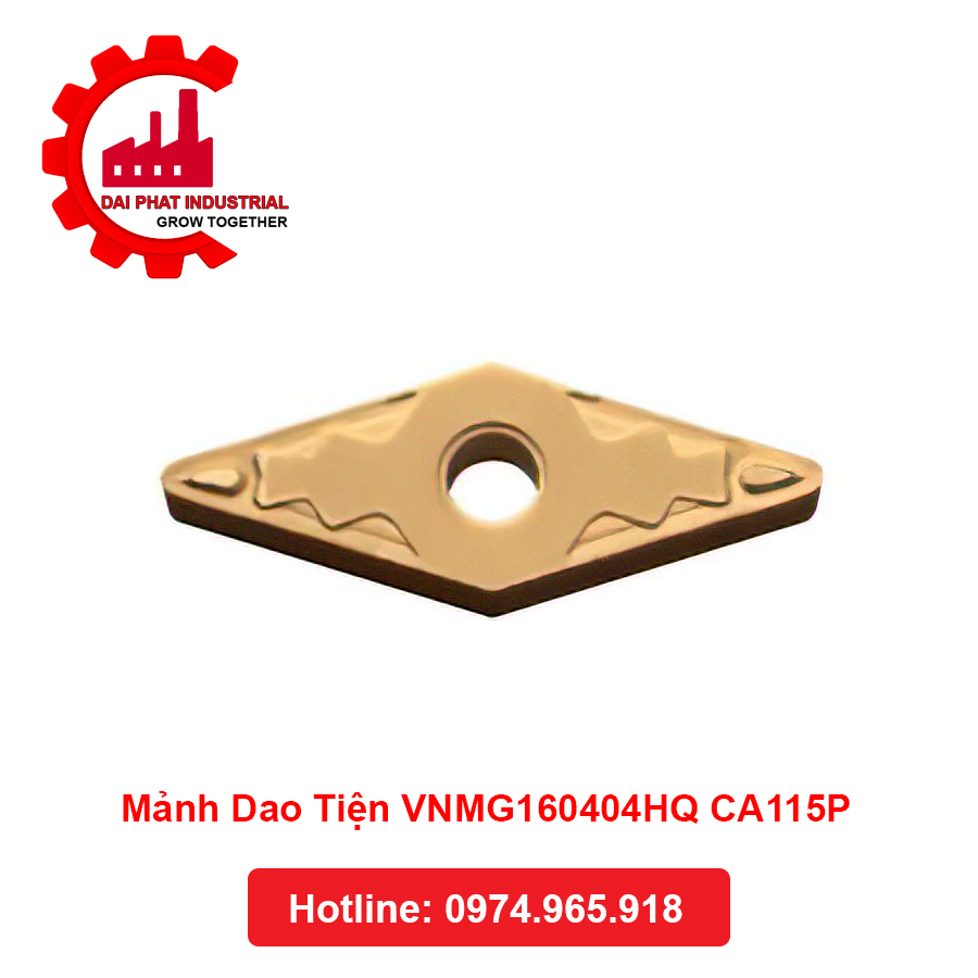 Thông số kỹ thuật và ứng dụng Mảnh Dao Tiện VNMG160404HQ CA115P