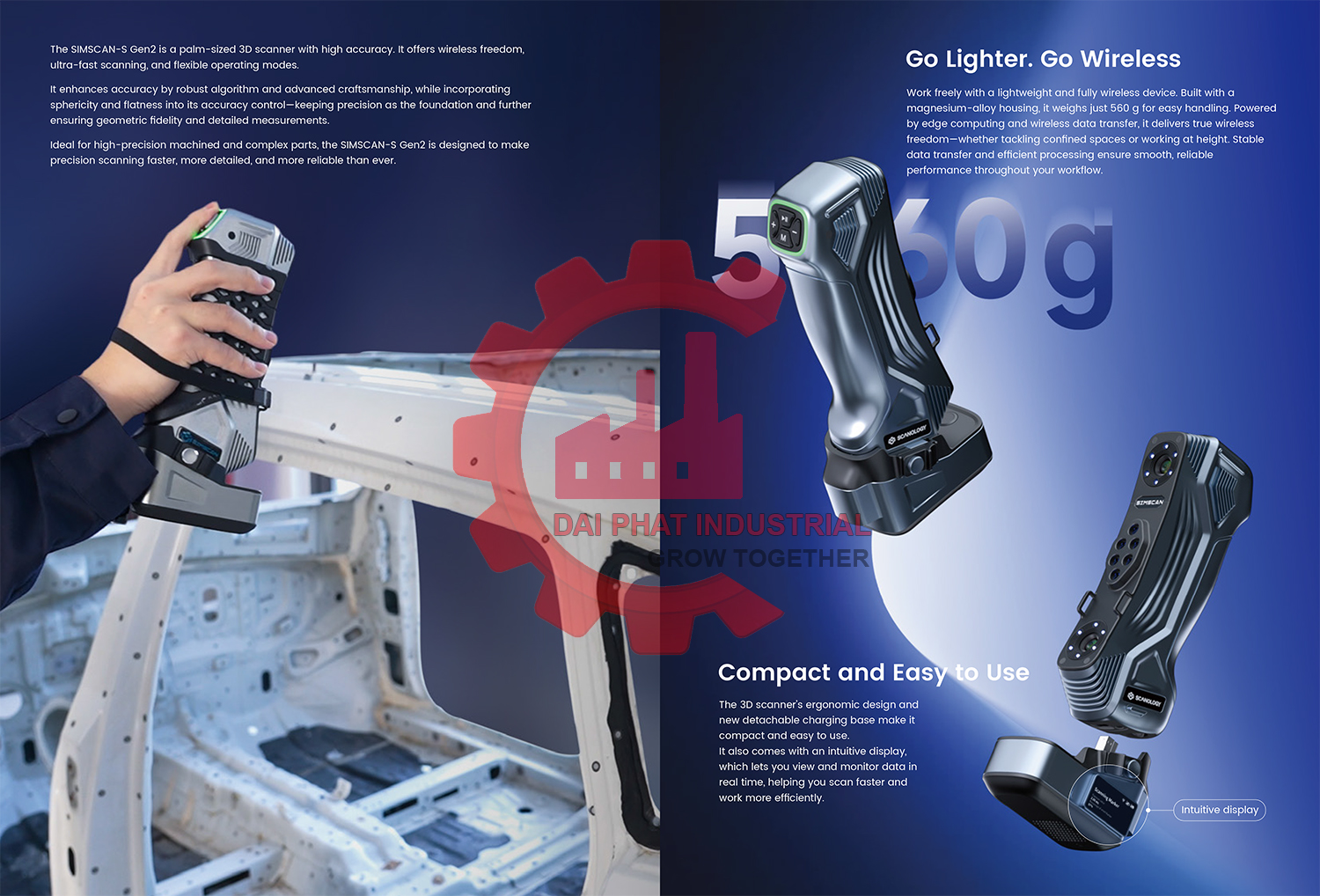 Máy quét 3D laser cầm tay Simscan-S Gen 2