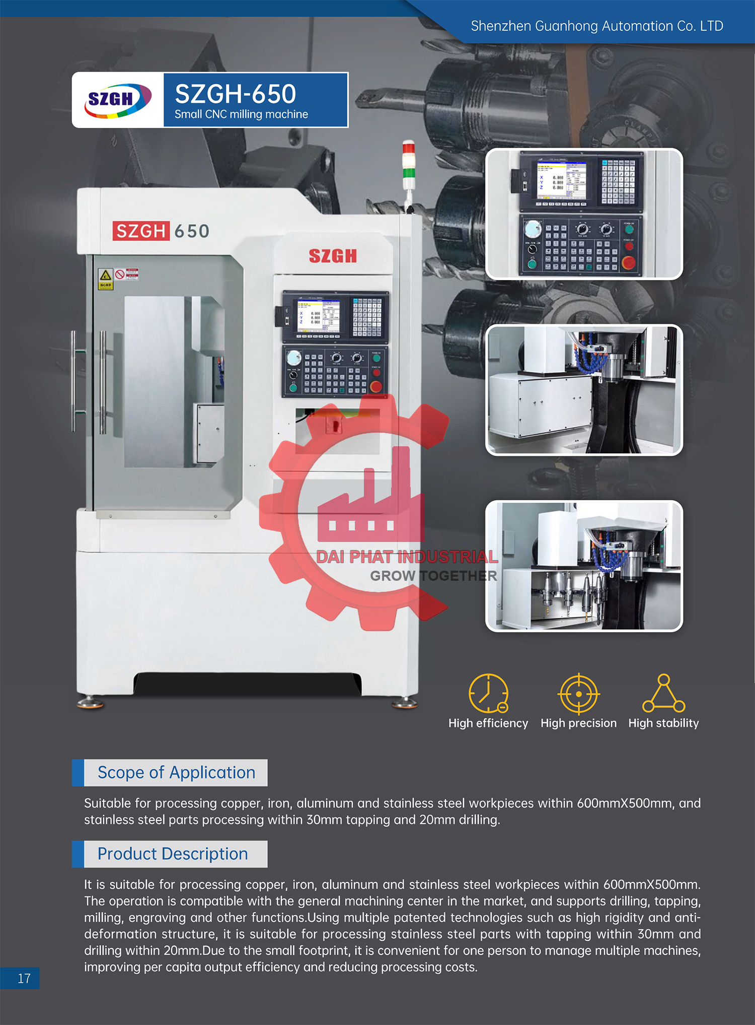máy phay CNC Model: SZGH-650