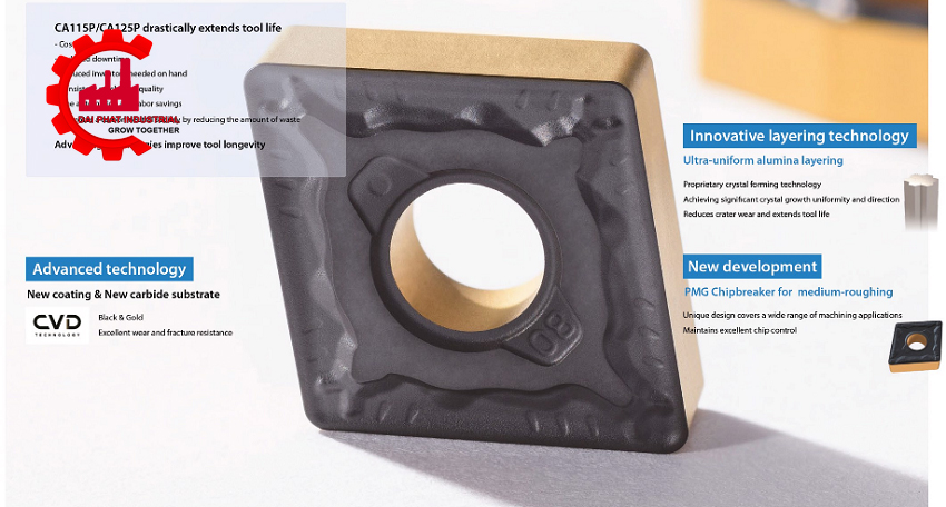 Góc bẻ phoi PMG giúp nâng cao tuổi bền insert 