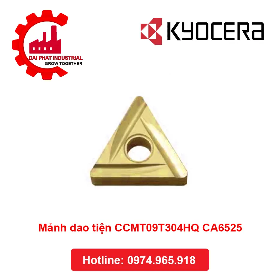 Mảnh Dao Tiện CCMT09T304HQ CA6525 - Đại Phát