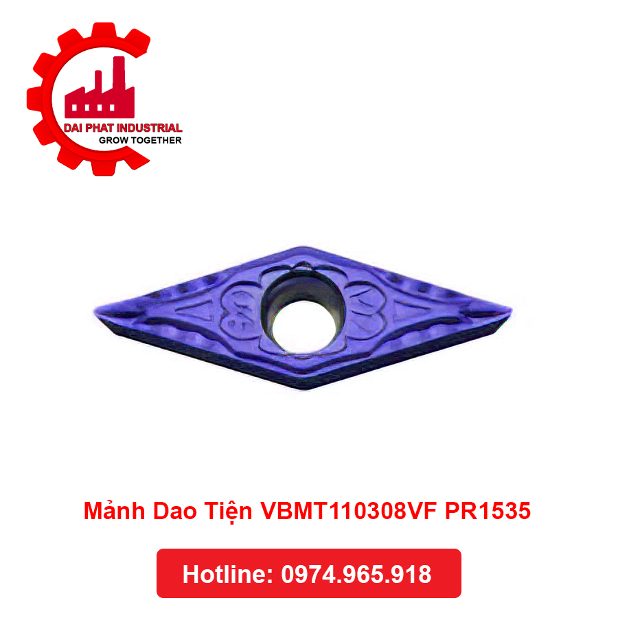 Thông số kỹ thuật và ứng dụng Mảnh Dao Tiện VBMT110308VF PR1535