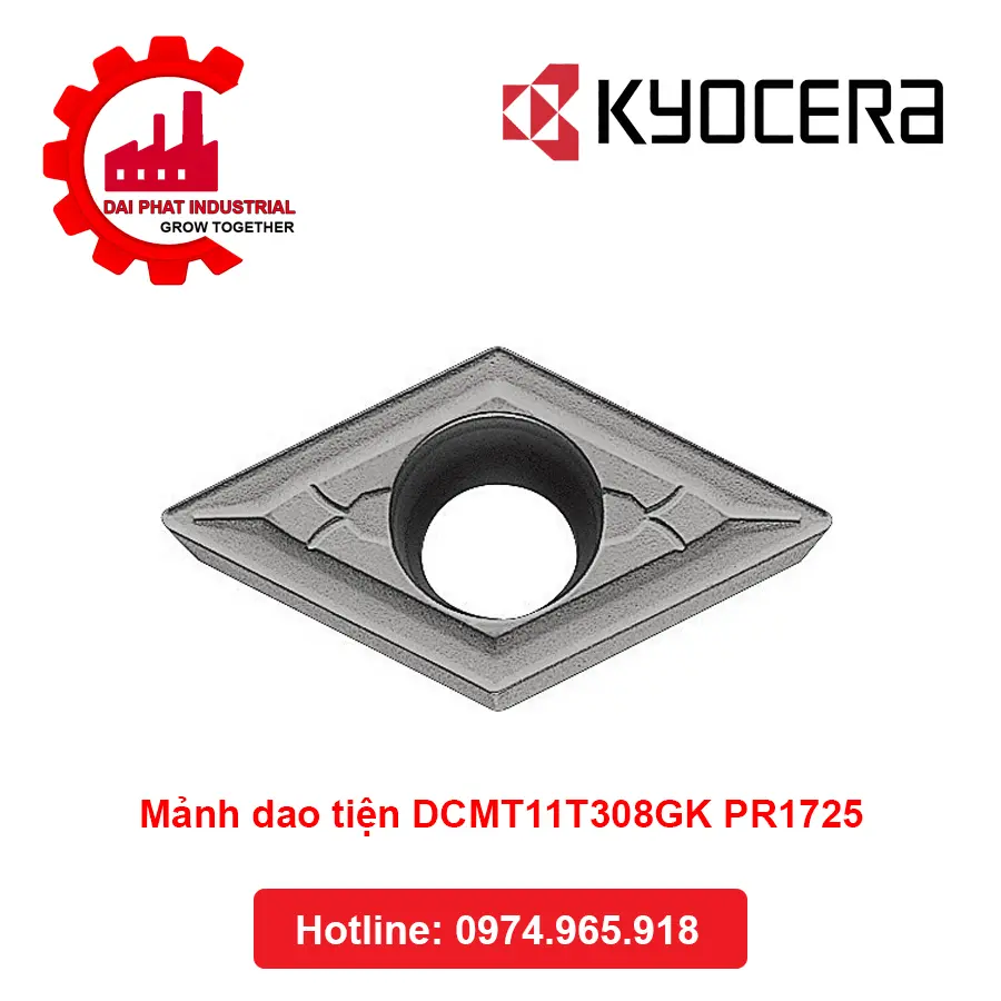 Mảnh Dao Tiện DCMT11T308GK PR1725 - Đại Phát