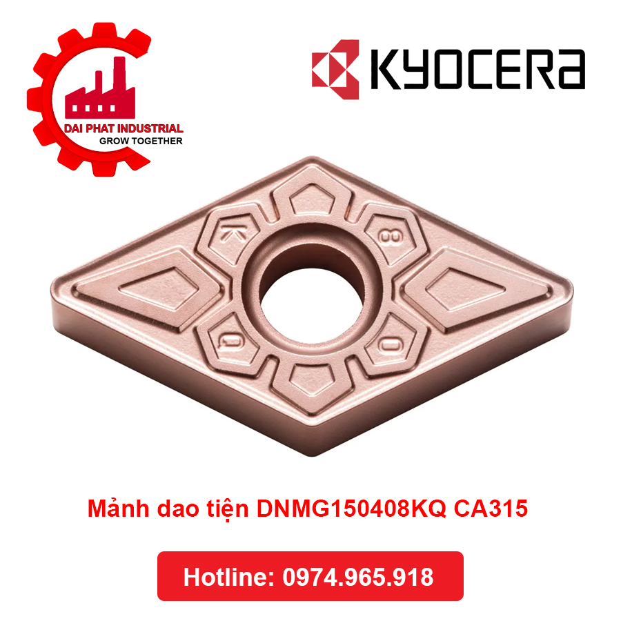 Mảnh Dao Tiện KYOCERA DNMG150408KQ CA315 - Đại Phát