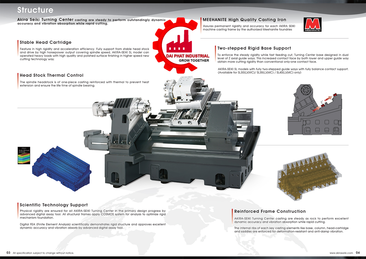 Thông số kỹ thuật và ứng dụng máy tiện AKIRA-SEIKI
