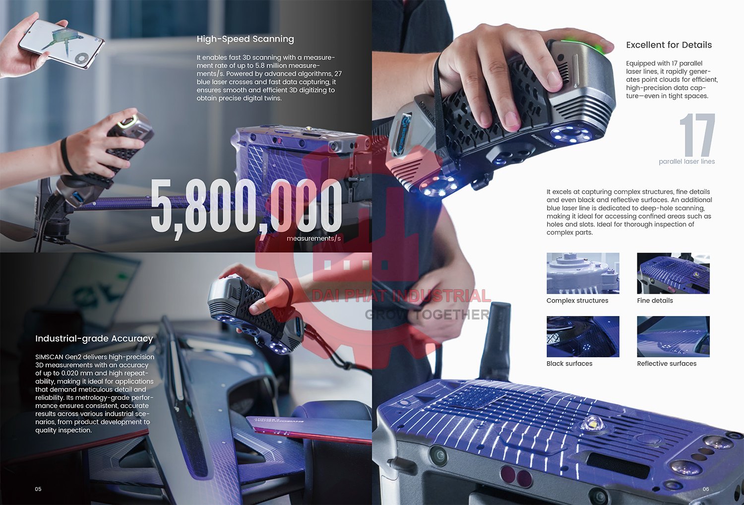 Máy quét 3D laser cầm tay Simscan 30 Gen 2