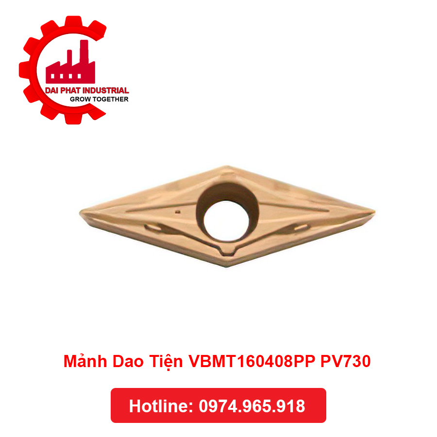 Mảnh Dao Tiện VBMT160408PP PV730