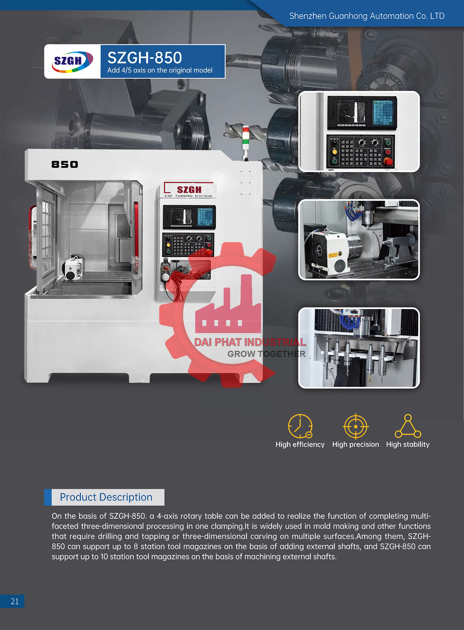 máy phay CNC Model: SZGH-850