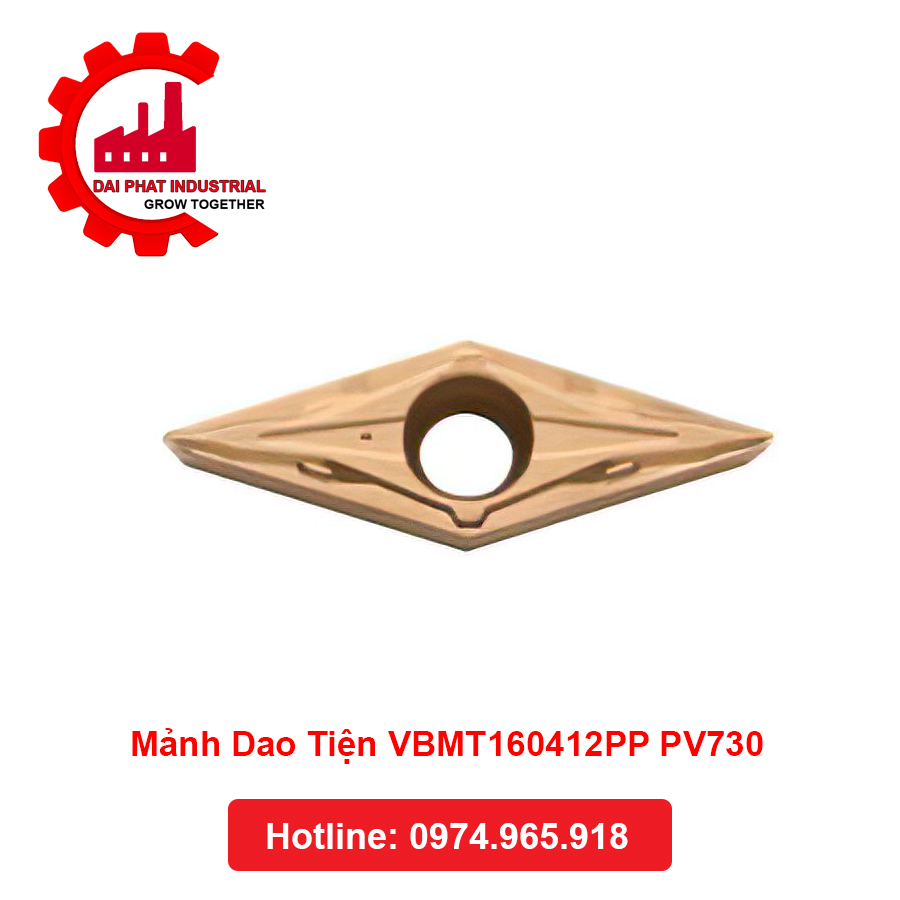 Mảnh Dao Tiện VBMT160412PP PV730