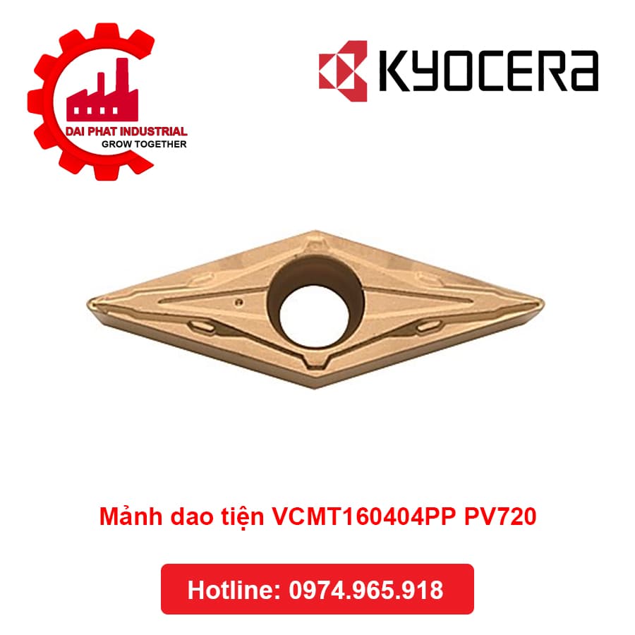 Mảnh Dao Tiện VCMT160404PP PV720 - Đại Phát