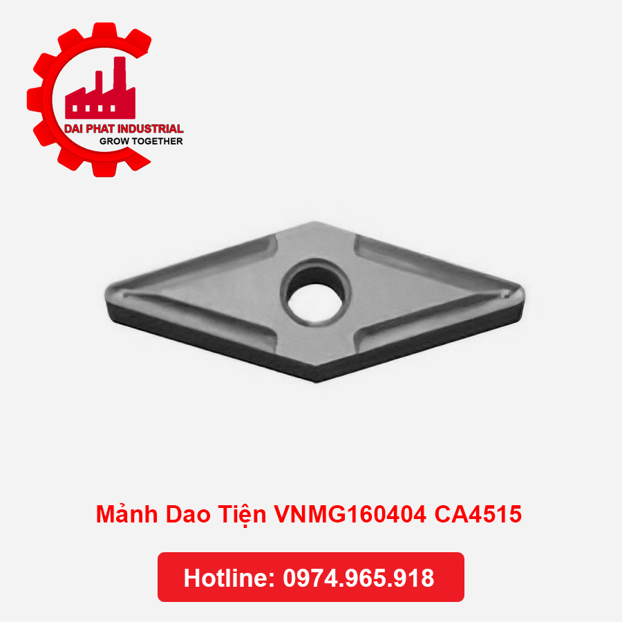 Thông số kỹ thuật và ứng dụng Mảnh Dao Tiện VNMG160404 CA4515