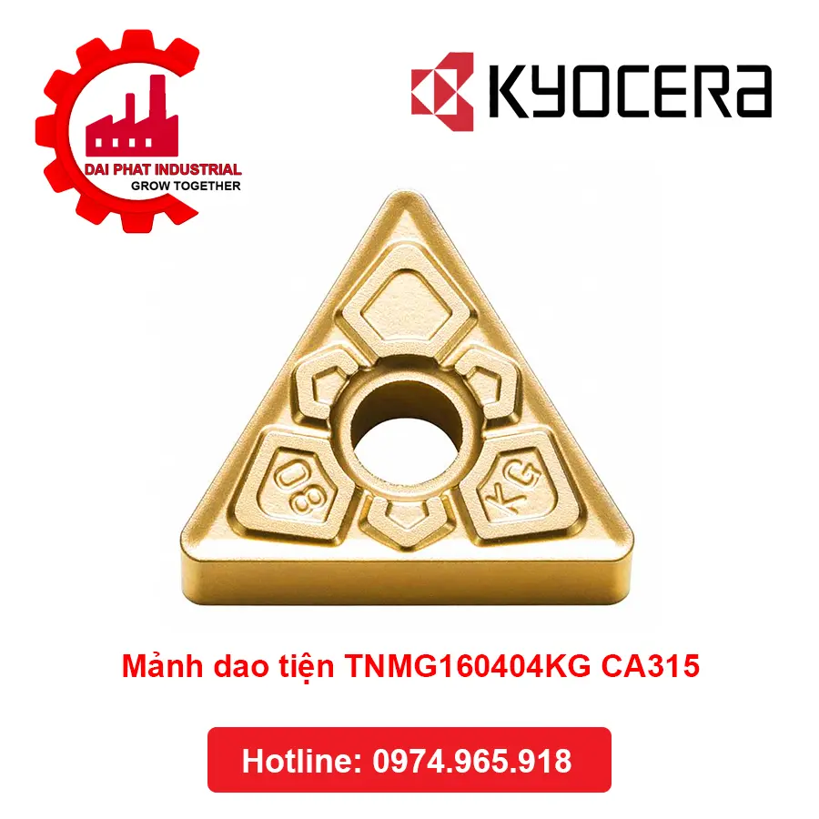 Mảnh Dao Tiện TNMG160404KG CA315 - Đại Phát