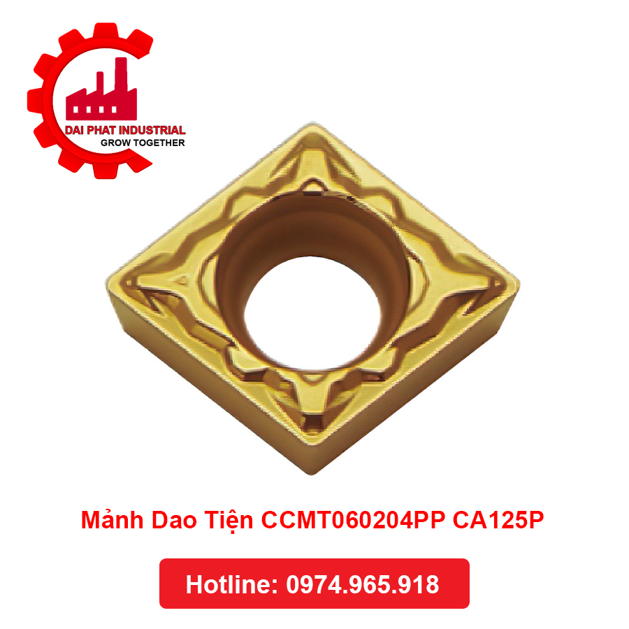 Thông số kỹ thuật và ứng dụng Mảnh Dao Tiện CCMT060204PP CA125P