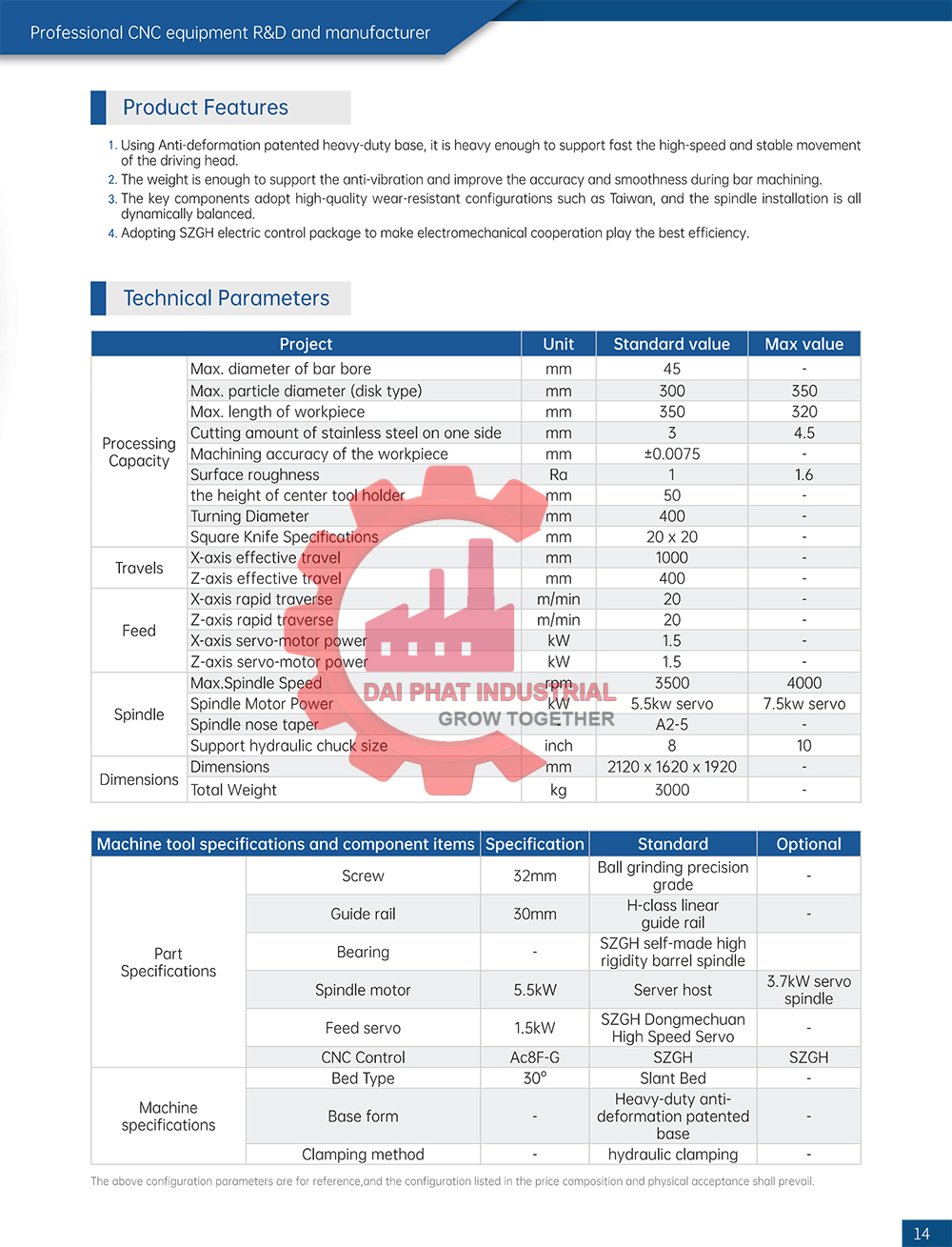 máy tiện CNC SZGH-46Z