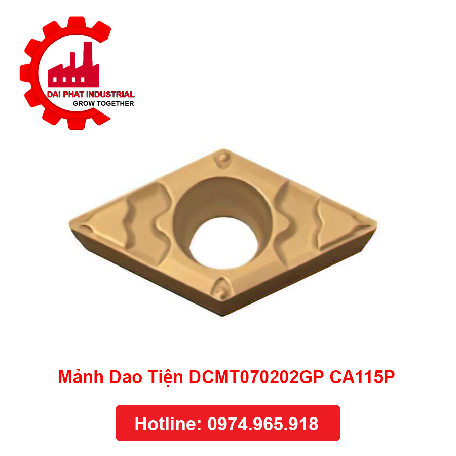 Thông số kỹ thuật và ứng dụng Mảnh Dao Tiện DCMT070202GP CA115P