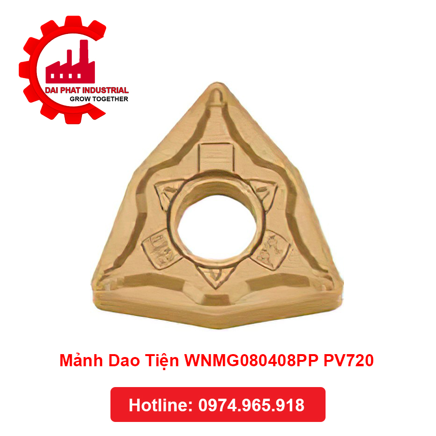 Thông số kỹ thuật và ứng dụng Mảnh Dao Tiện WNMG080408PP PV720