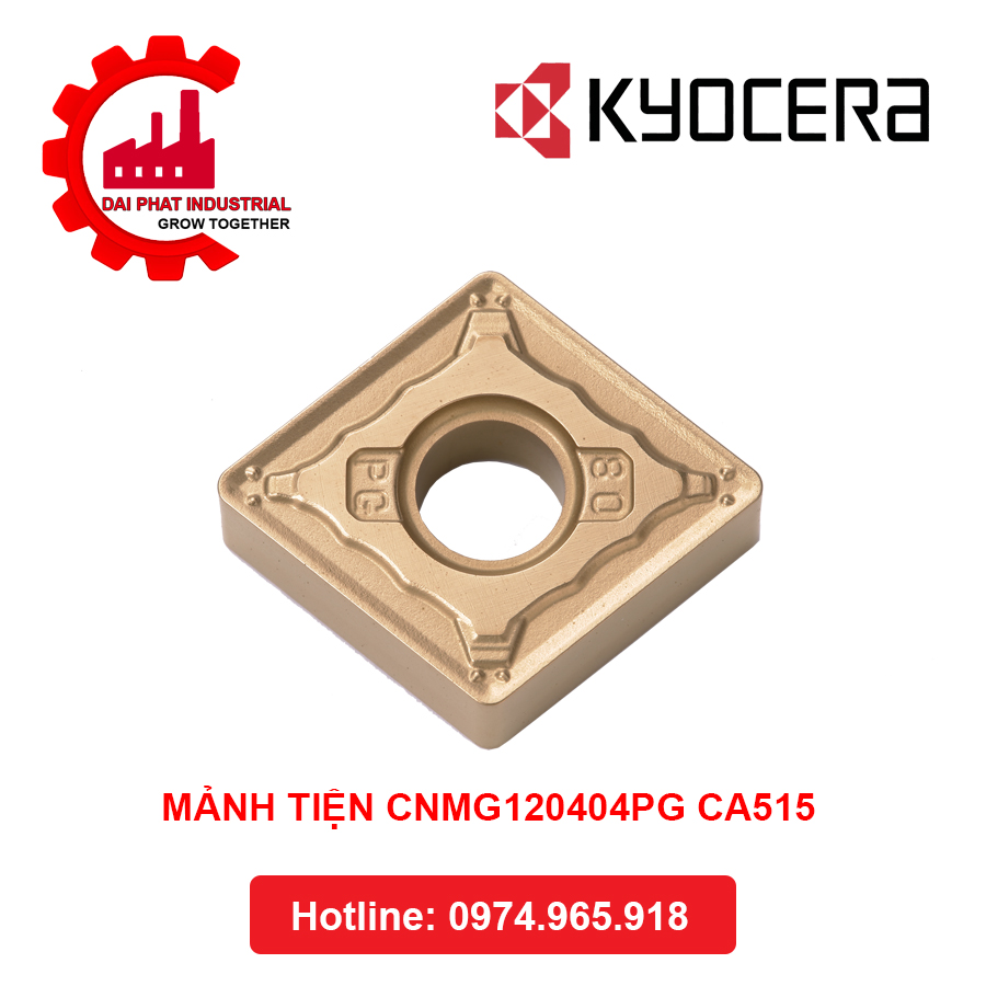 Mảnh Dao Tiện KYOCERA CNMG120404PG CA515 - Đại Phát