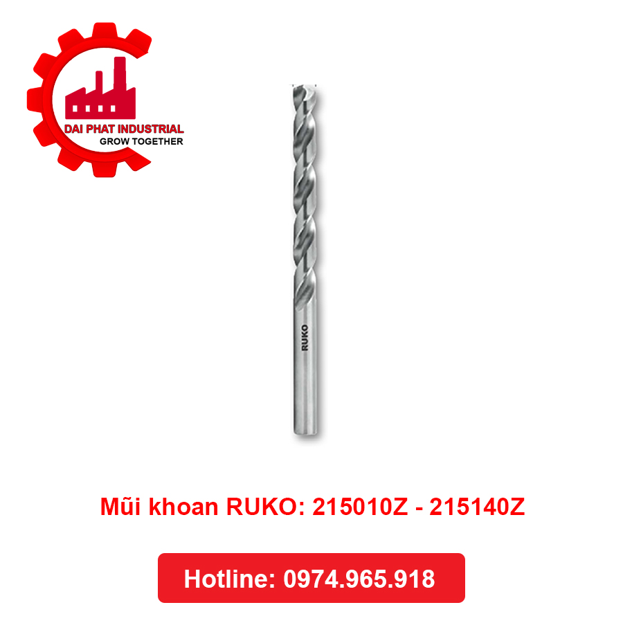 Mũi khoan RUKO: 215010Z - 215140Z Công Nghiệp Đại Phát