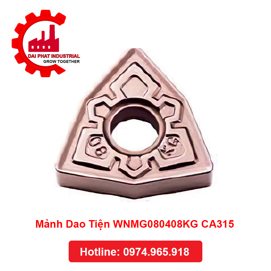 Thông số kỹ thuật và ứng dụng Mảnh Dao Tiện WNMG080408KG CA315