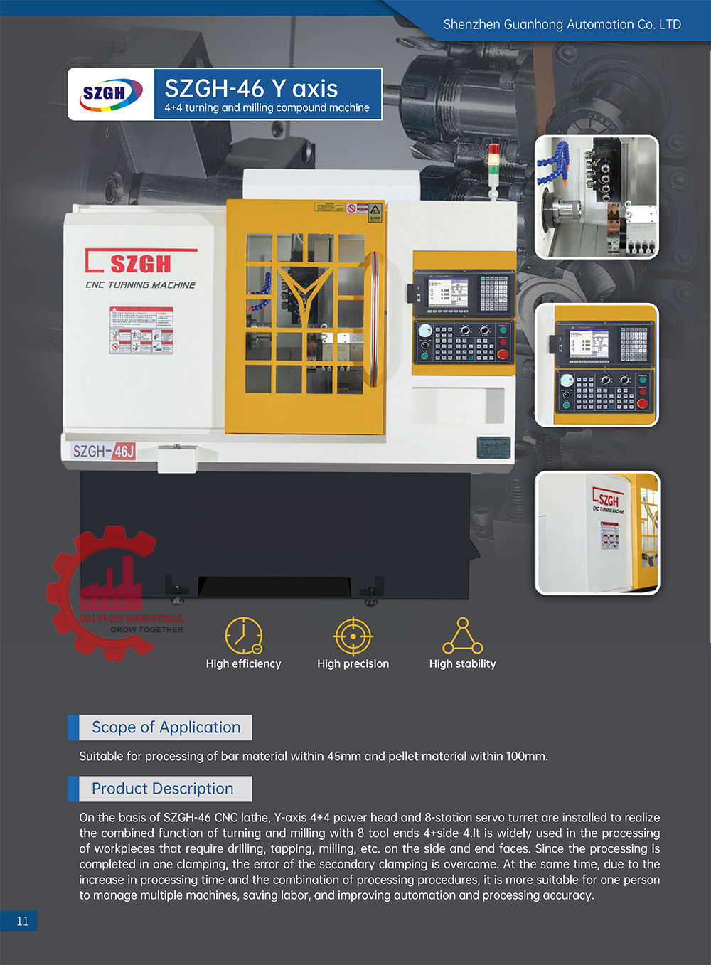 máy tiện CNC SZGH-46 Y Axis