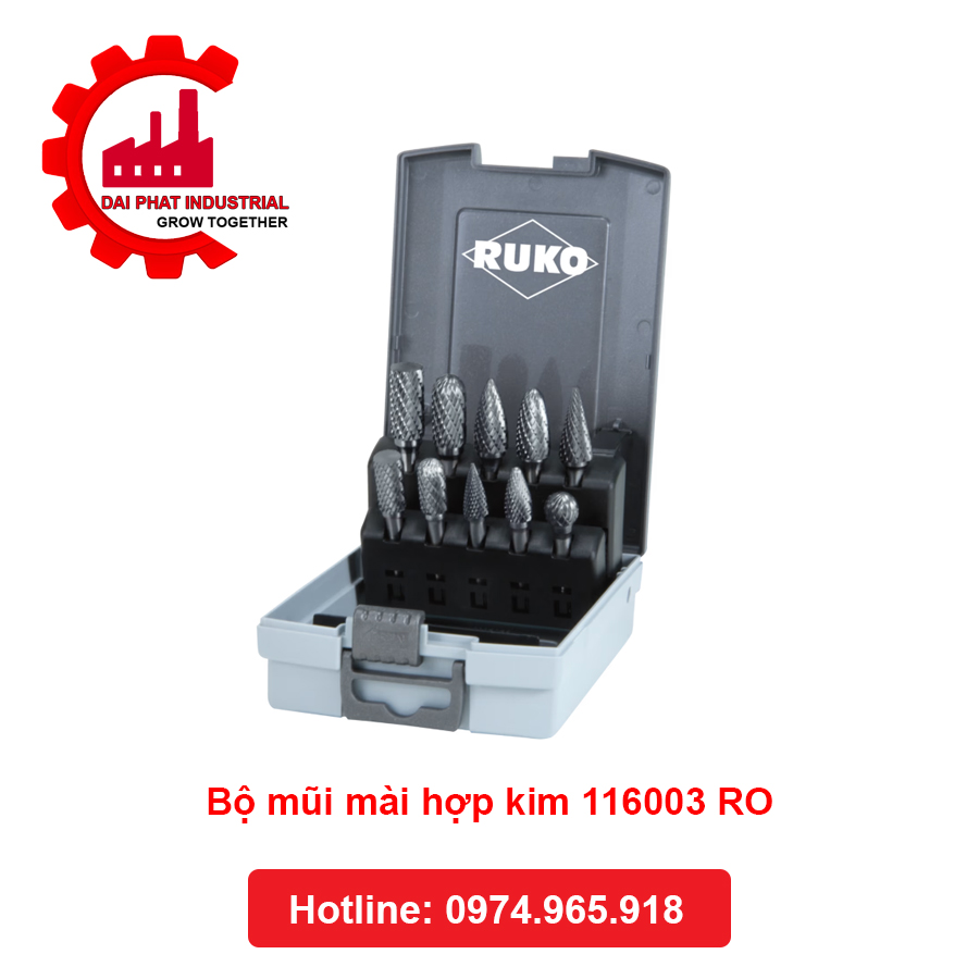 Thông số kỹ thuật Bộ mũi mài hợp kim 116003RO